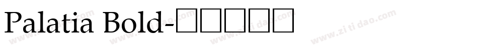 Palatia Bold字体转换